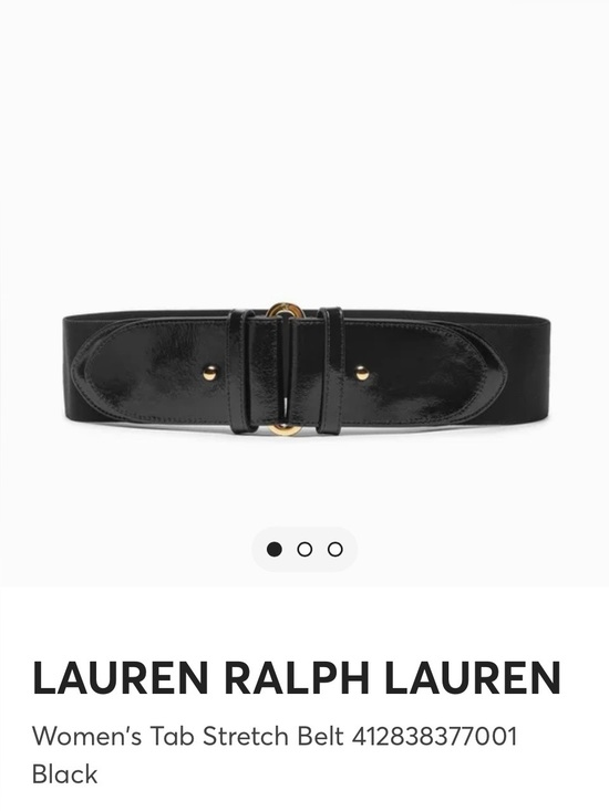 Lauren Ralph Lauren Accessories - Lauren Ralph Lauren Black Patent Leather and Elastic Tab Stretch Belt Sz Med EUC